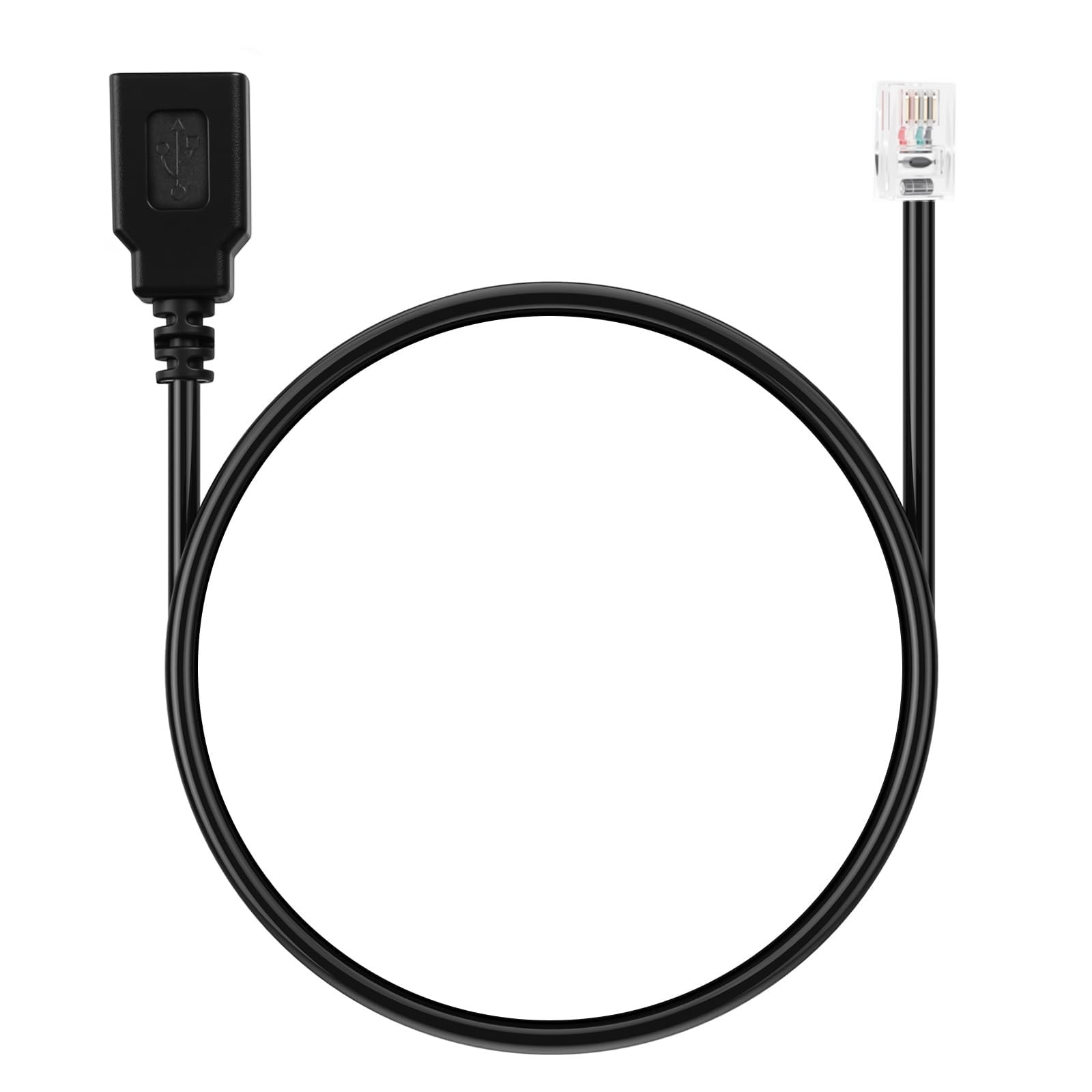 Micro Usb Rj9 RJ9-USB adapter, must (30cm) – Leiutuba
