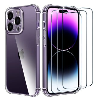 iPhone 14 Pro telefonikaaned ja ekraanikaitsed (3tk, 15.5cm)