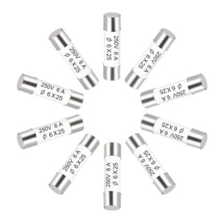 Keraamilised kaitsmed (10tk, 6x25mm, 6A)