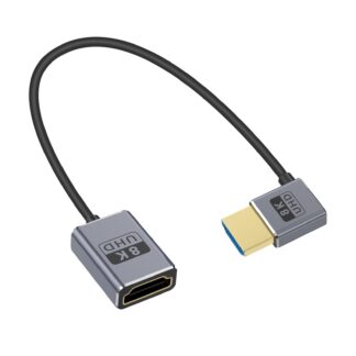 HDMI pikenduskaabel, 90-kraadine nurk (8K, 48Gbps)
