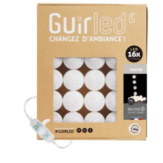 LED valguskett puuvillapallidega (1.6m, 16 palli)