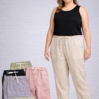Naiste kerged linasegused suvepüksid, suurus 2XL-3XL (soovitame võtta number suurema) juhuslik värv