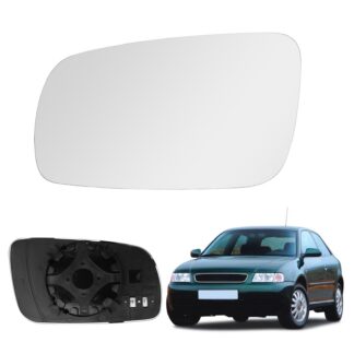 Soojendusega asfääriline küljepeegli klaas, vasak  Audi A3/S3 2001-2003, A4/S4 1999-2001, A6/S6 1998-2005, RS4 2000-2002, A8 2000-2002,