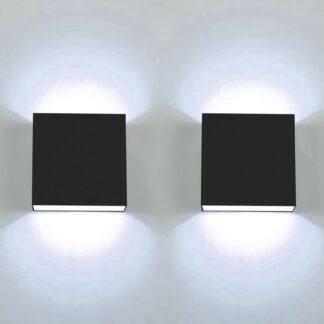 LED-seinavalgustid, must, külm valgus (2tk, 7W)