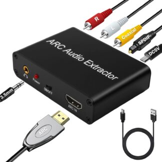 HDMI ARC helieraldaja ja konverter, must (192kHz)