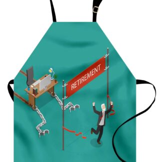 Reguleeritavad puuvillased põlled, türkiissinine ja punane (2tk, 67x80cm)