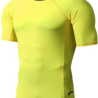 Meeste lühikeste varrukatega kompressioonsärk, kollane (L)