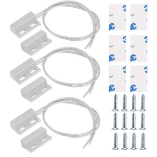 Juhtmega magnetiline ukseandur, valge 3 tk