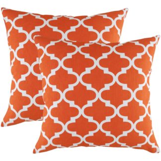 Dekoratiivsed padjapüürid, võremustriga, oranž (2tk, 45x45cm)