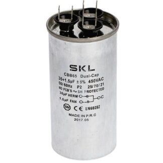 Kaksikkondensaator kliimaseadmele (35+1.5µF, 450V)