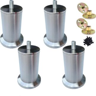Reguleeritavad mööblijalad, roostevaba teras (4tk, 10cm)