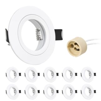 Süvistatavad laevalgusti raamid, valge (10tk, 68mm)