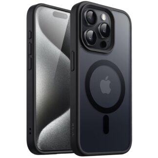 iPhone 15 Pro Max telefonikaaned, magnetilised, must (17cm)