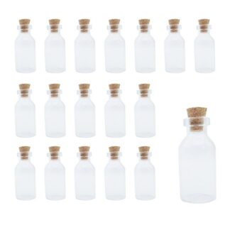 Klaasist minipudelid korgiga (20tk)