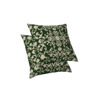 Linase välimusega dekoratiivpadjapüürid, lillelised (2tk, 50x50cm)