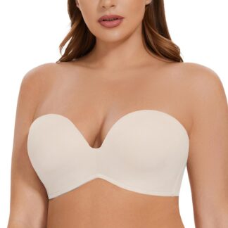 Paelteta push-up rinnahoidja, libisemisvastane, beež (s. 95D)