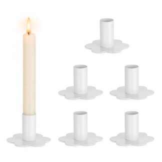 Koonusekujulised küünlajalad, valge (6tk)