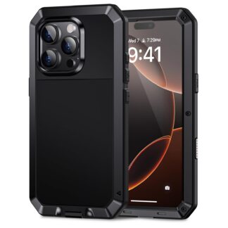 iPhone 16 Pro Max telefonikaaned, metallist, must