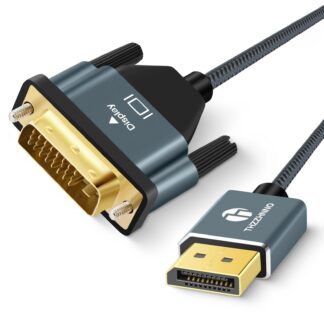 DisplayPort-DVI-D kaabel, punutud, must (3m, 1080p)