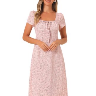 Naiste lilleline suvekleit, roosa (XL)