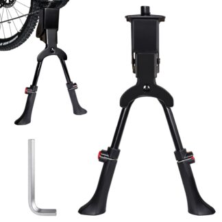 Reguleeritav kaheosaline jalgratta tugijalg, must (61-74cm, 30kg)