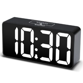 Digitaalne LED äratuskell, must ja valge