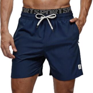 Meeste kiiresti kuivavad ujumispüksid, tumesinine (3XL)