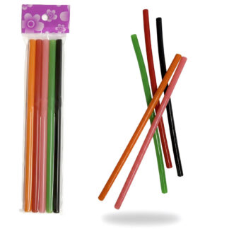 Värvilised kuuma liimi pulgad, 6tk, 20 cm