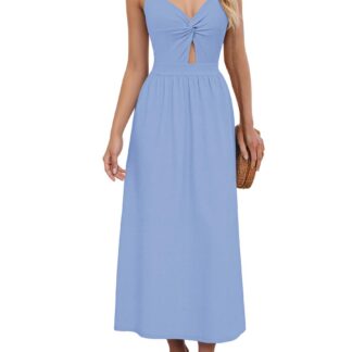 Varrukateta maksikleit taskutega, punased lilled (2XL)