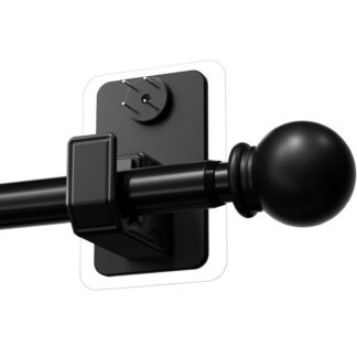 Isekleepuv pikendatav kardinapuu, must (72-130cm, 16mm)