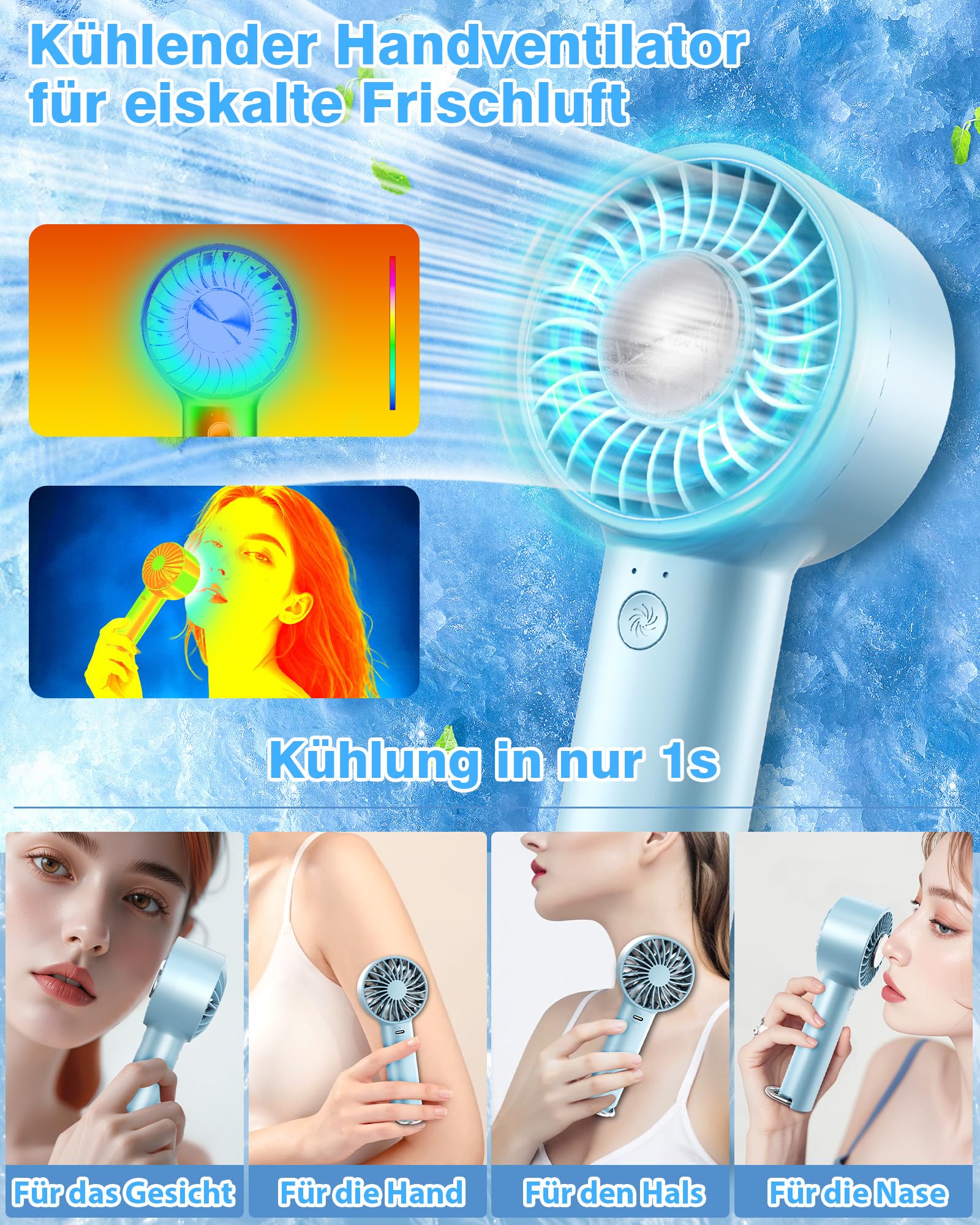 Kaasaskantav ventilaator, must - Pilt 3