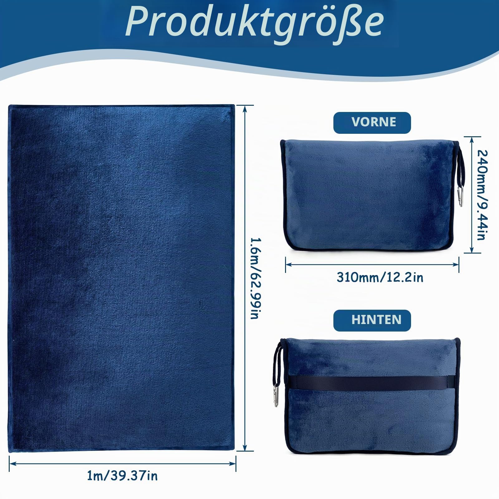 Pehme reisitekk-padi 2-ühes - Pilt 2