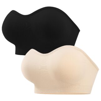 Paelteta push-up rinnahoidjad 2 tk, must ja beež (L)
