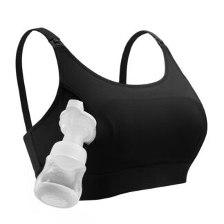 Imetamisrinnahoidja, kätevaba pumpamisega, must XL