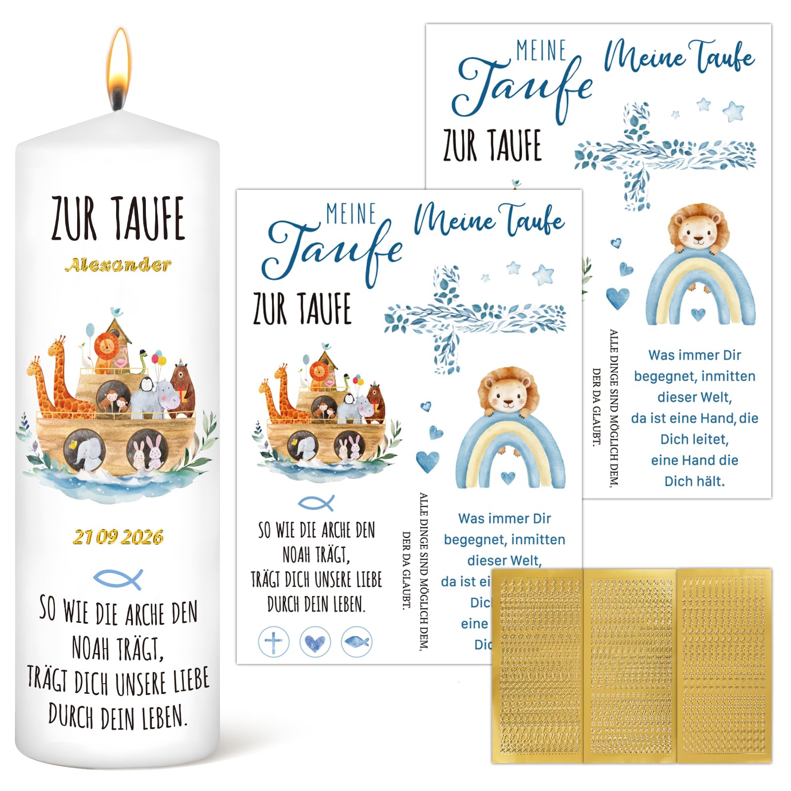 Küünlakleebiste komplekt, kuldne (2tk)