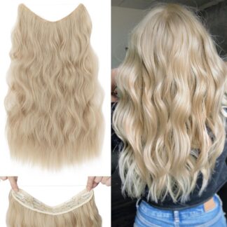 Sünteetilised laineris juuksepikendused veniva paelaga, liivakarva blond (50cm)