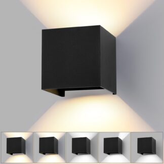LED seinavalgusti, 3 värvitooni, must (15W)