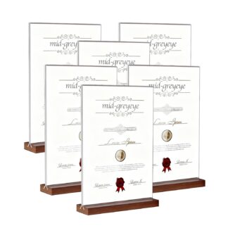 Akrüülist lauastendid puidust alusega, A5 (6tk)