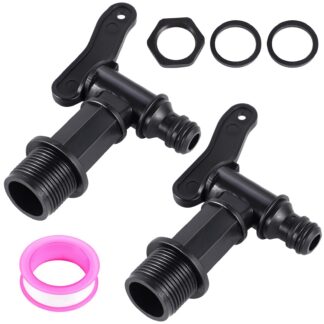 Vihmaveetünni kraanid, must, plastikust (2tk, 2cm)