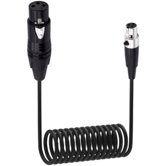 Keerdus Mini XLR - XLR mikrofonikaabel, emane-emane (0.65m)