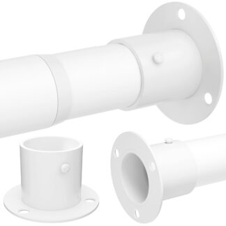 Reguleeritav riidekapi stange, valge (45-66cm, 25mm)