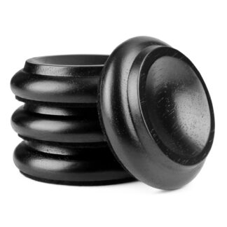 Puidust ümarad libisemisvastased mööblikaitsmed, mustad (4tk)
