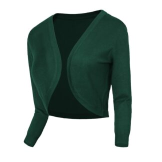 3/4-varrukatega kudumvest-kardigan, tumeroheline (s. L)