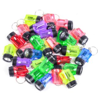 Mini LED-taskulamp võtmehoidjaga, 1 tk, juhuslik värv