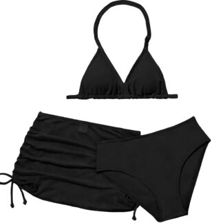 Tüdrukute bikiinikomplekt, must (3tk, s. 12-13)